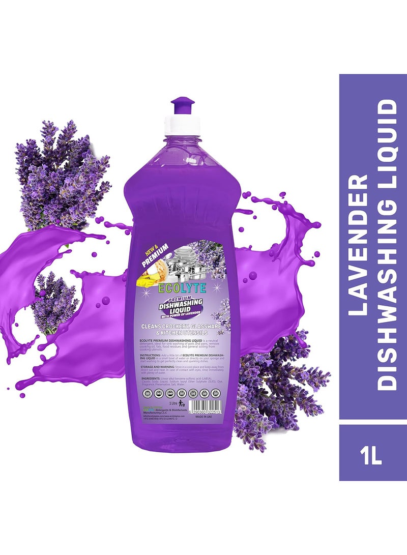 ECOLYTE+ Lavender Dishwashing Liquid - 1 Liter - Image 3